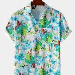 GRAFFITI PRINTED HAWAIIAN SHIRT